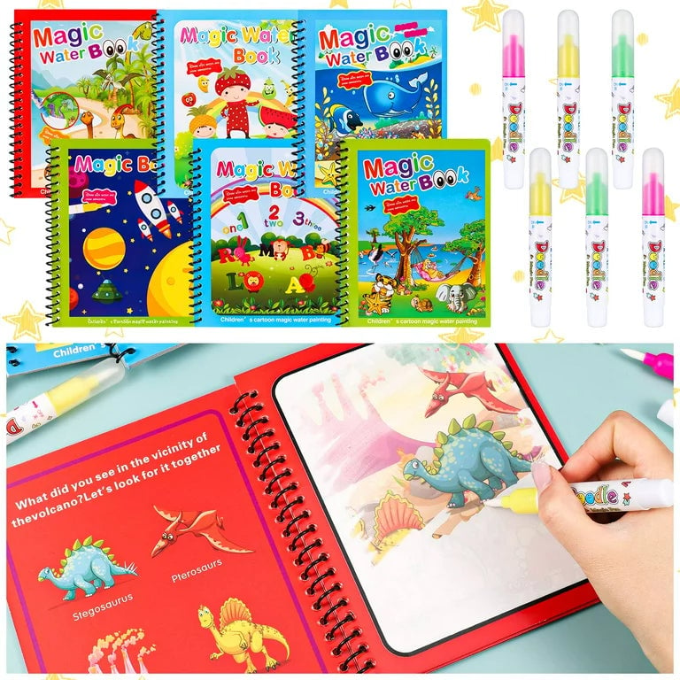 Magic Water Color Painting Book with Pen (Mix/Random color)