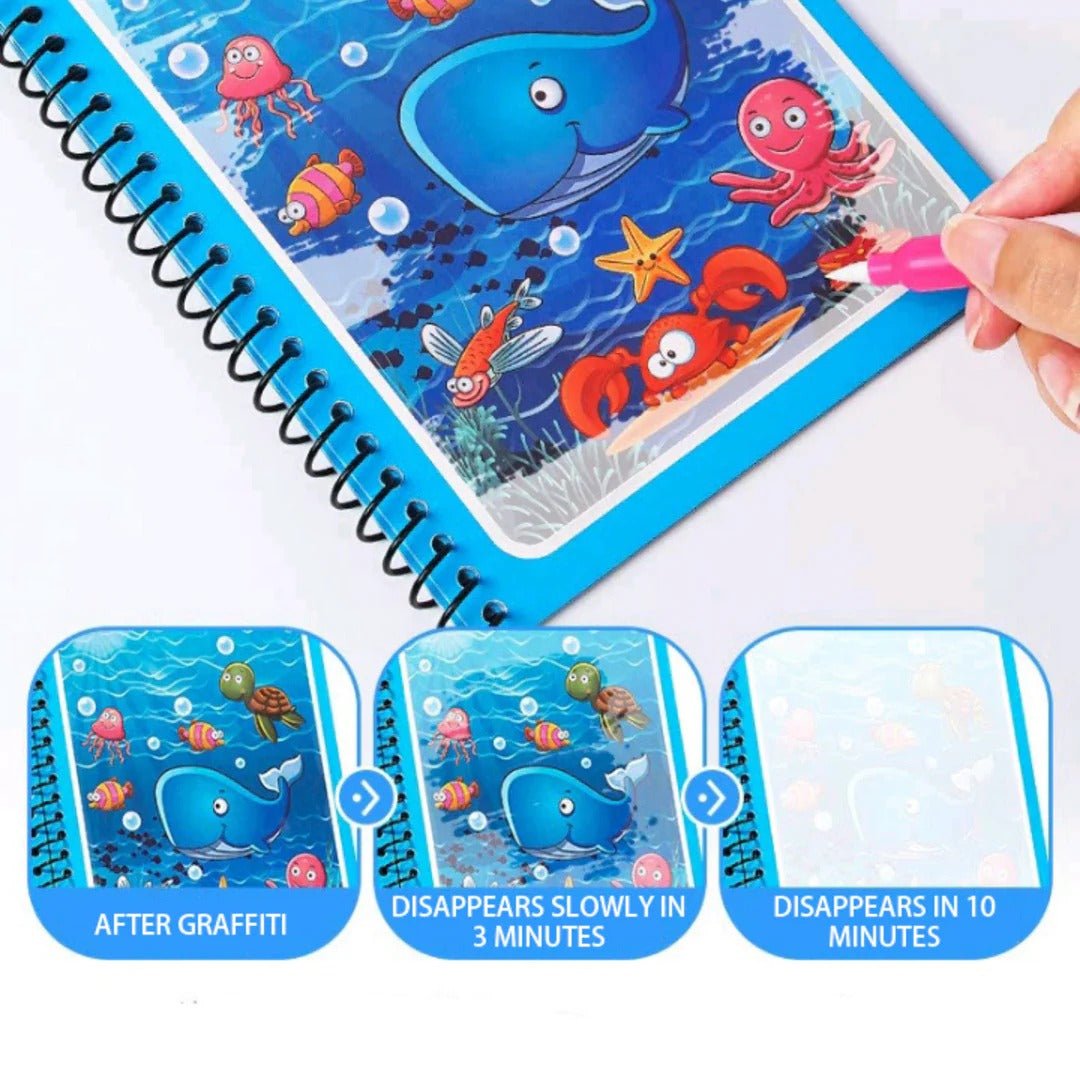 Magic Water Color Painting Book with Pen (Mix/Random color)