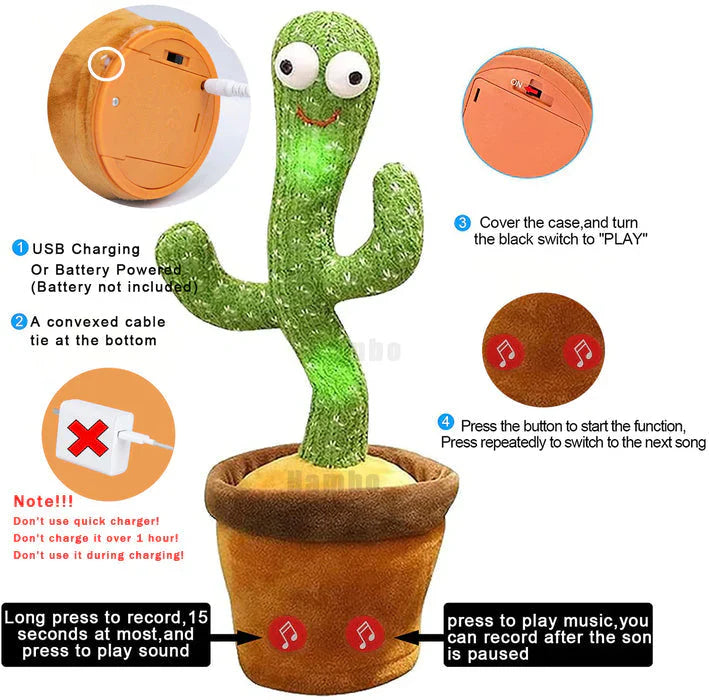 Lovely Talking Toy for Kids Talking Cactus