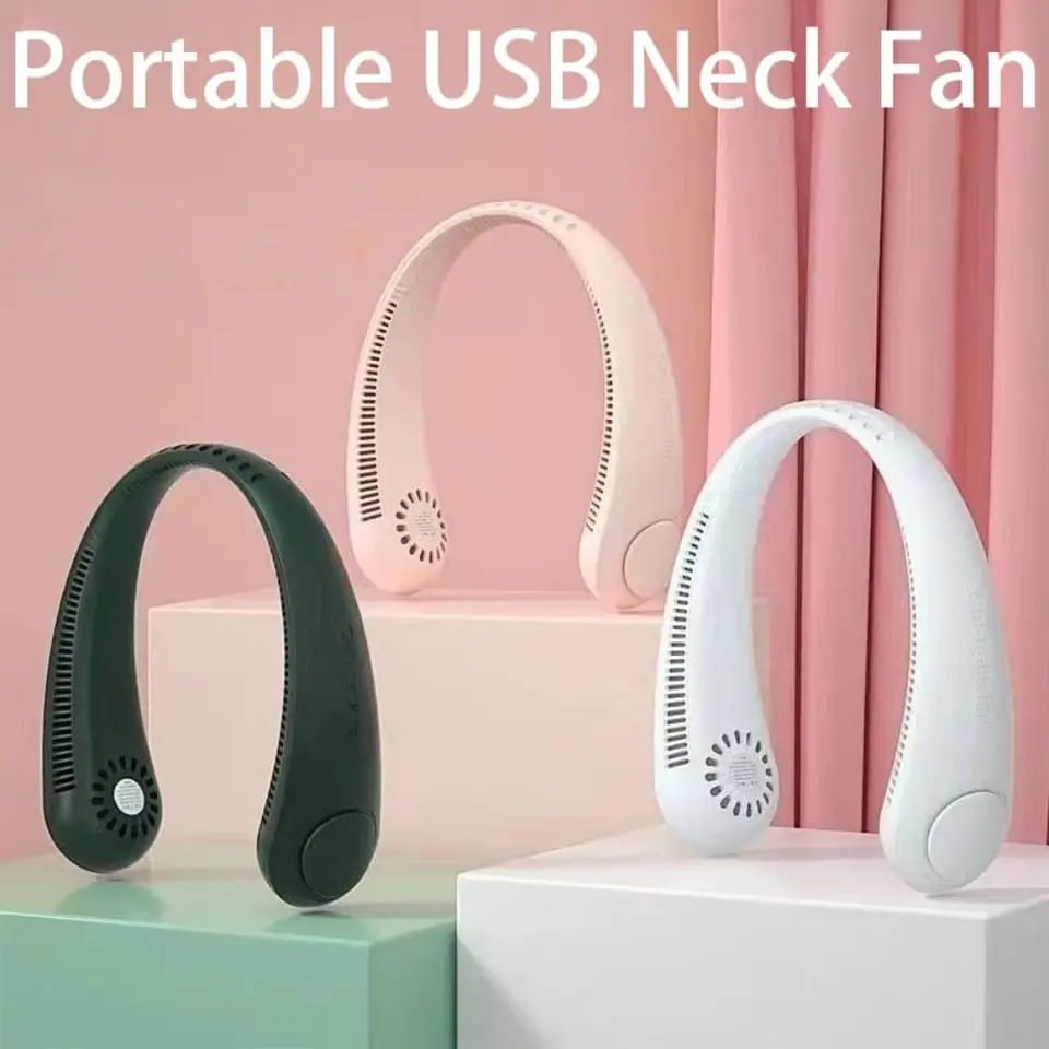 Portable Neck Fan - USB Rechargeable Neck Fan.