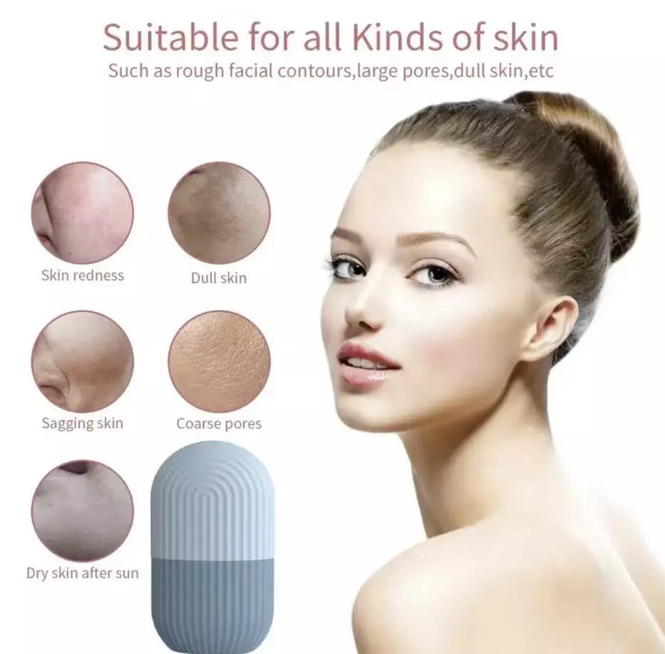 Silicone Ice Roller Reduce Acne Instant Face Brighten Roll Ball